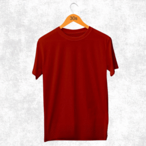 Kaos Polos Oblong Merah Pendek Combed 30s - L