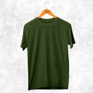 Kaos Polos Oblong Hijau Army Pendek Combed 30s - L