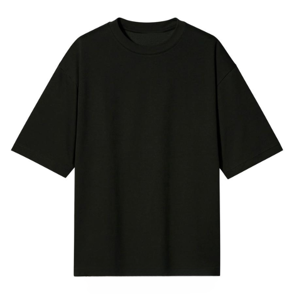 T-Shirt Kaos Polos BIG OVERSIZE HITAM Cotton Combed 24s - Hitam